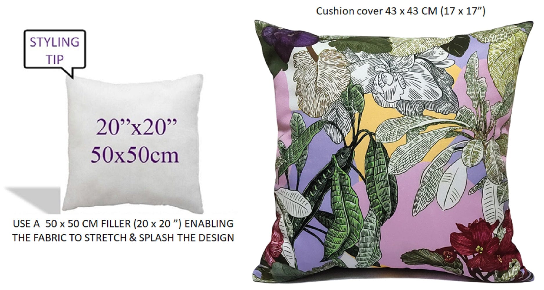 Olivia Rocco Dhalia Lilac Water-Resistant Cushion Covers, 43 x 43 cm