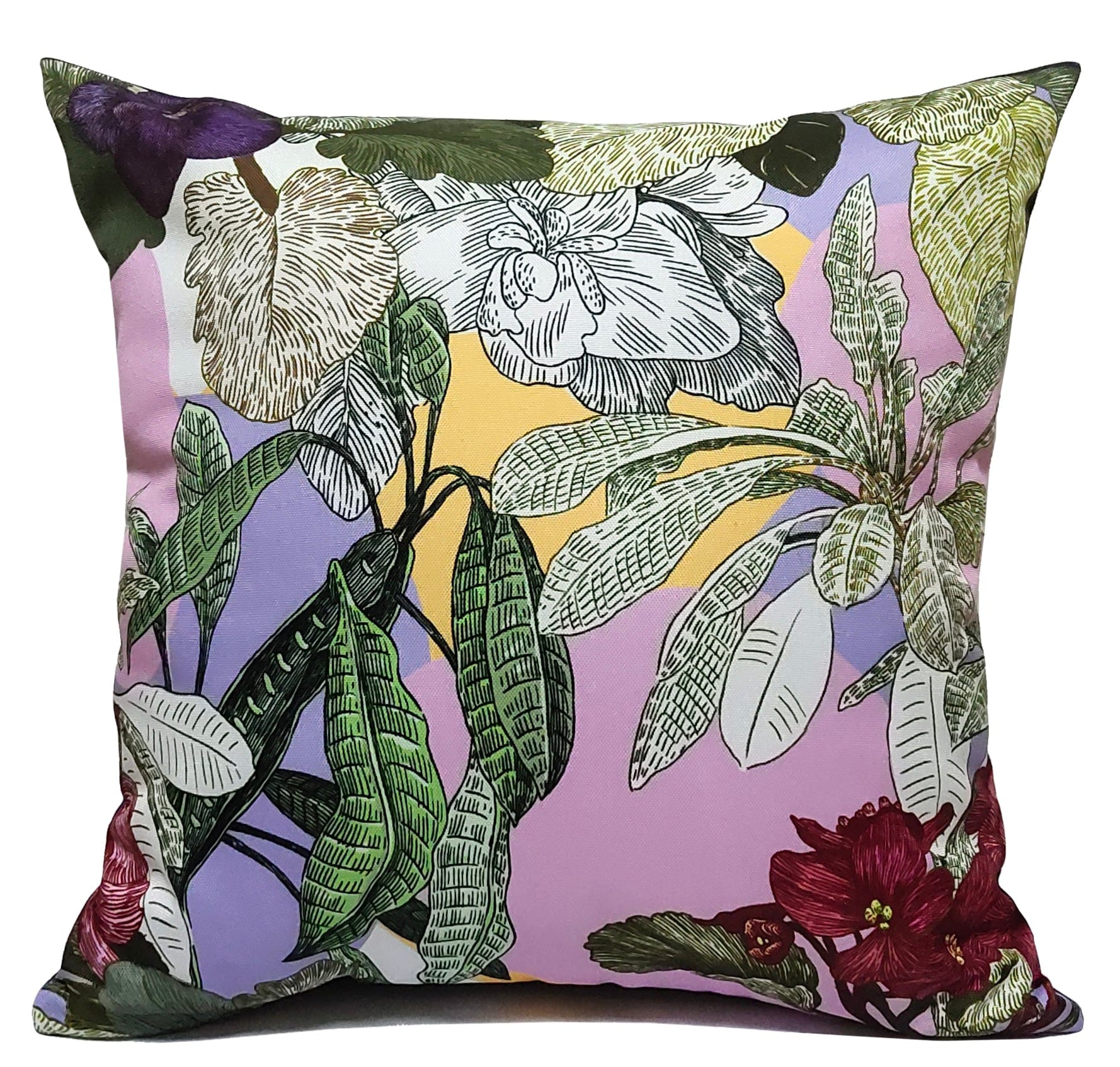 Olivia Rocco Dhalia Lilac Water-Resistant Cushion Covers, 43 x 43 cm