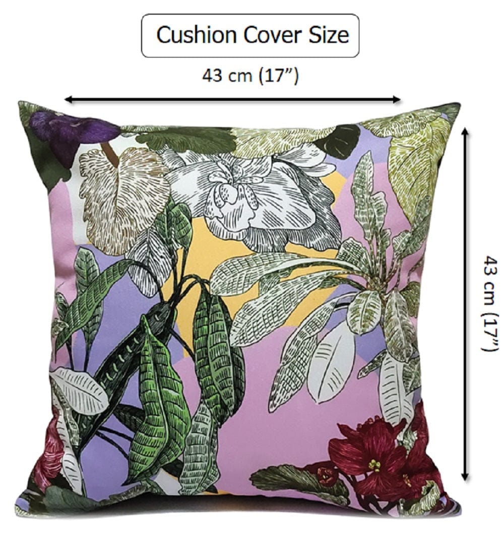 Olivia Rocco Dhalia Lilac Water-Resistant Cushion Covers, 43 x 43 cm