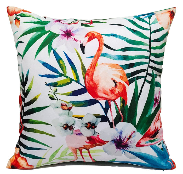 Olivia Rocco Flamingo Water-Resistant Cushion Covers, 43 x 43 cm, Flamingo