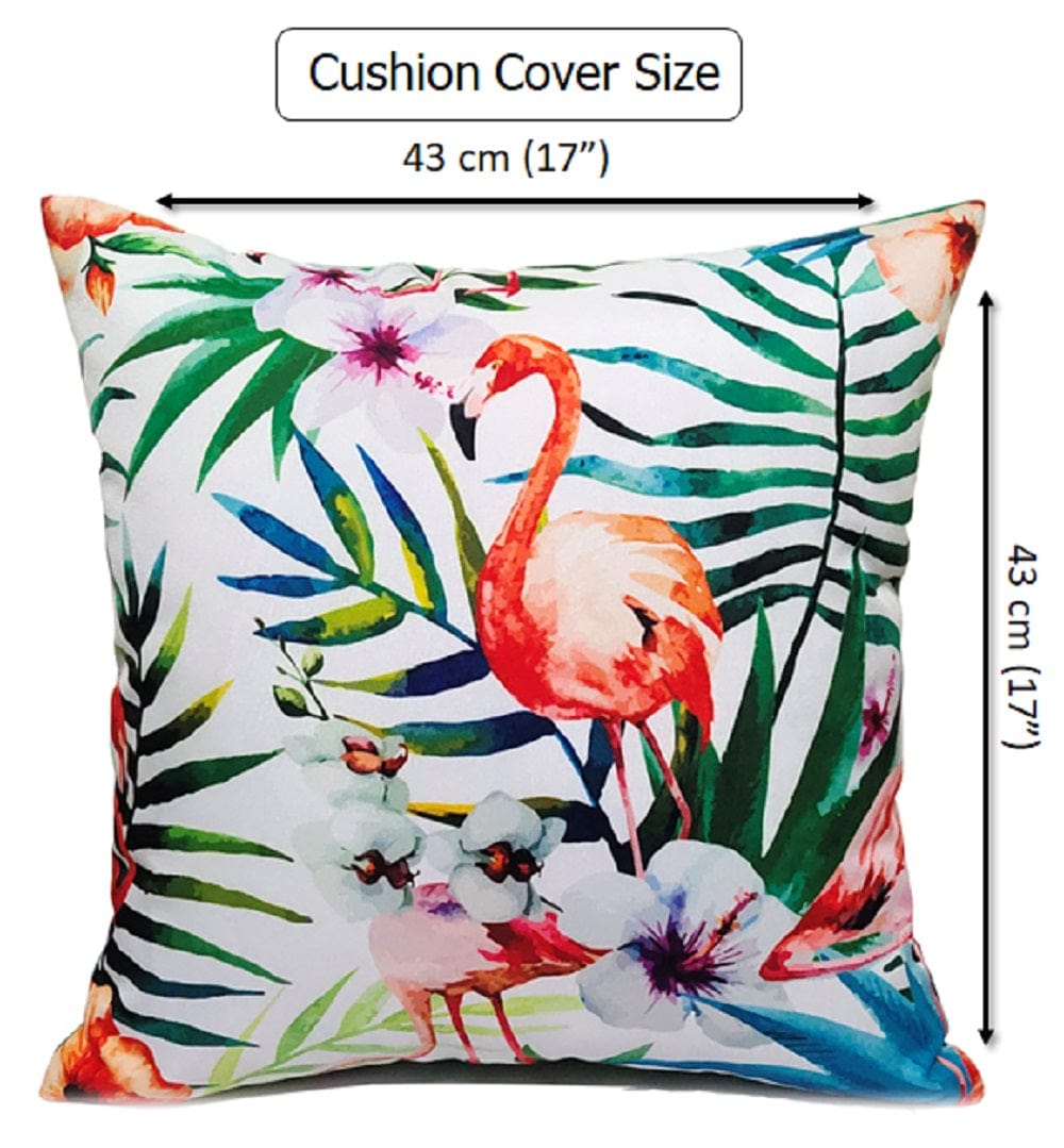 Olivia Rocco Flamingo Water-Resistant Cushion Covers, 43 x 43 cm