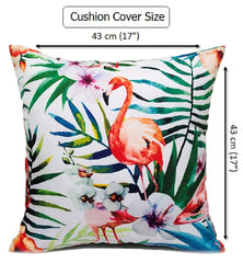 Olivia Rocco Flamingo Water-Resistant Cushion Covers, 43 x 43 cm