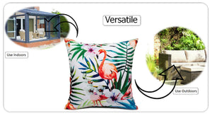 Olivia Rocco Flamingo Water-Resistant Cushion Covers, 43 x 43 cm