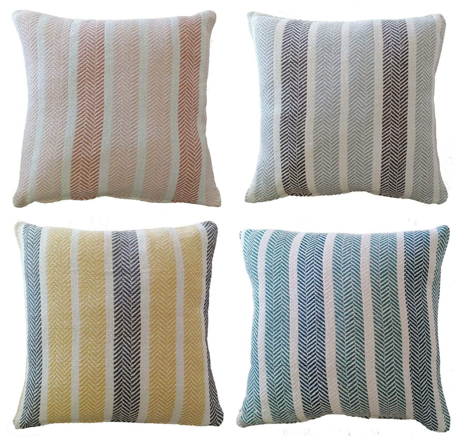 Olivia Rocco Striped Indian Cotton Cushion Covers, Two Sizes