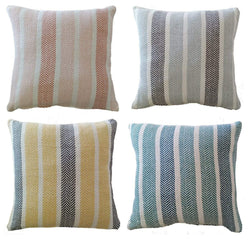 Olivia Rocco Striped Indian Cotton Cushion Covers, Two Sizes