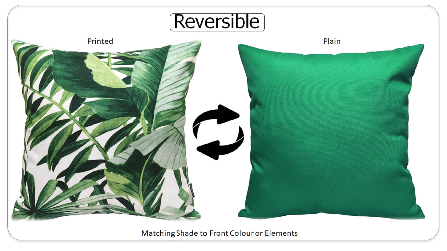 Olivia Rocco Jamil Green Water-Resistant Cushion Covers, 43 x 43 cm