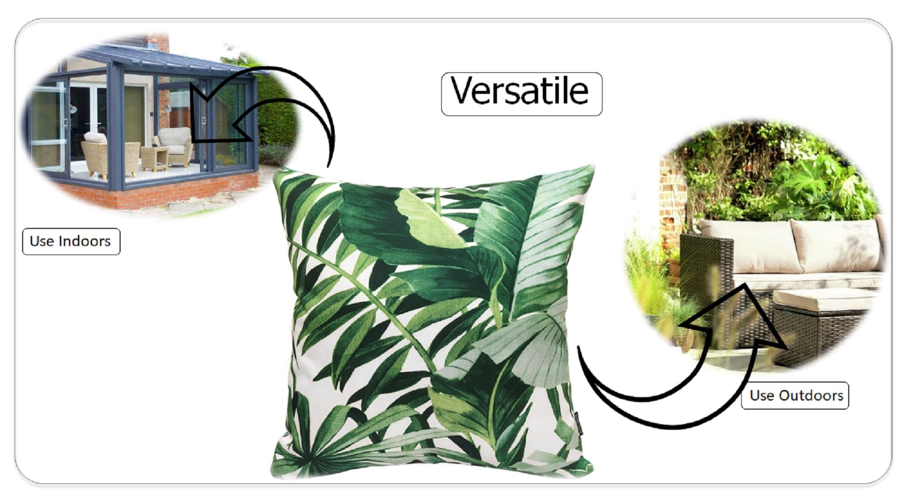 Olivia Rocco Jamil Green Water-Resistant Cushion Covers, 43 x 43 cm