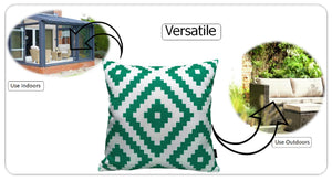 Olivia Rocco Nairobi Lime Green Water-Resistant Cushion Covers, 43cm