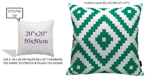 Olivia Rocco Nairobi Lime Green Water-Resistant Cushion Covers, 43cm
