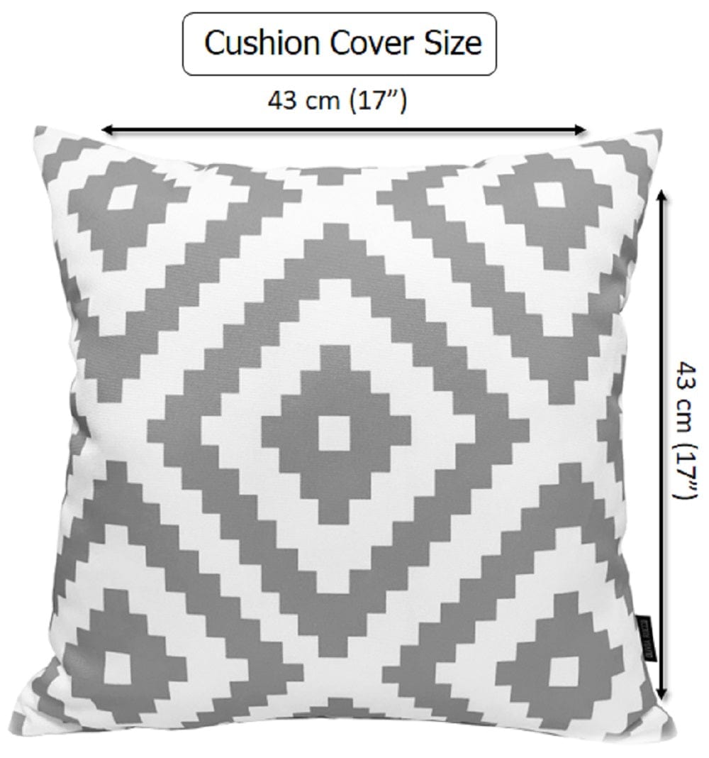 Olivia Rocco Nairobi Silver Water-Resistant Cushion Covers, 43 x 43 cm