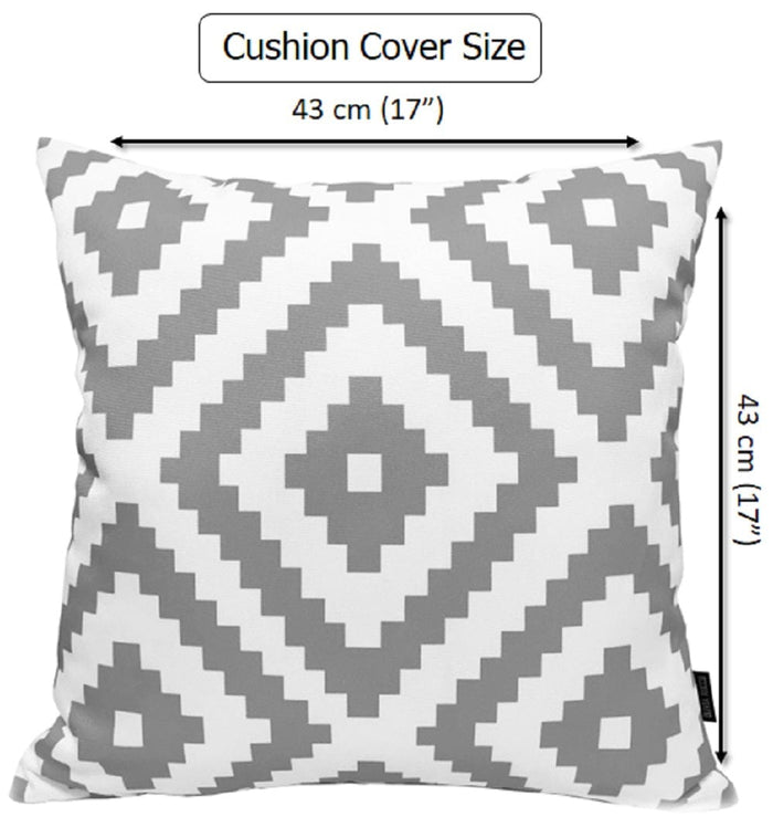 Olivia Rocco Nairobi Silver Water-Resistant Cushion Covers, 43 x 43 cm, image 2