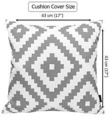 Olivia Rocco Nairobi Silver Water-Resistant Cushion Covers, 43 x 43 cm