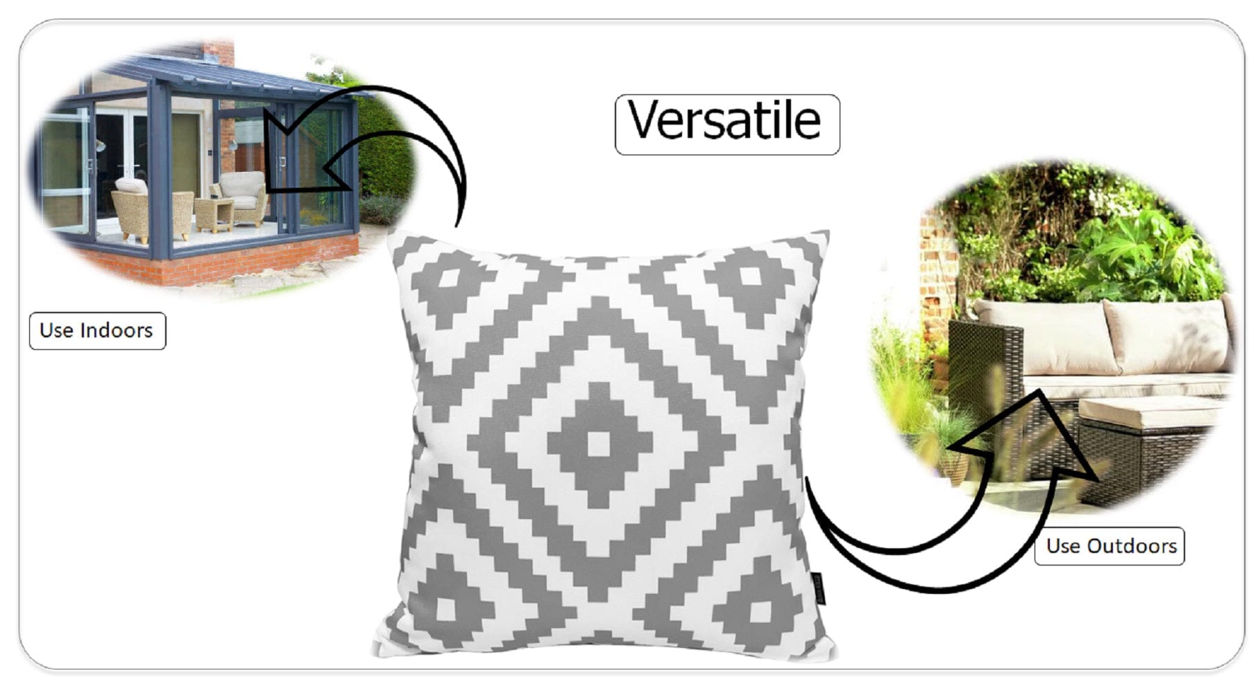 Olivia Rocco Nairobi Silver Water-Resistant Cushion Covers, 43 x 43 cm