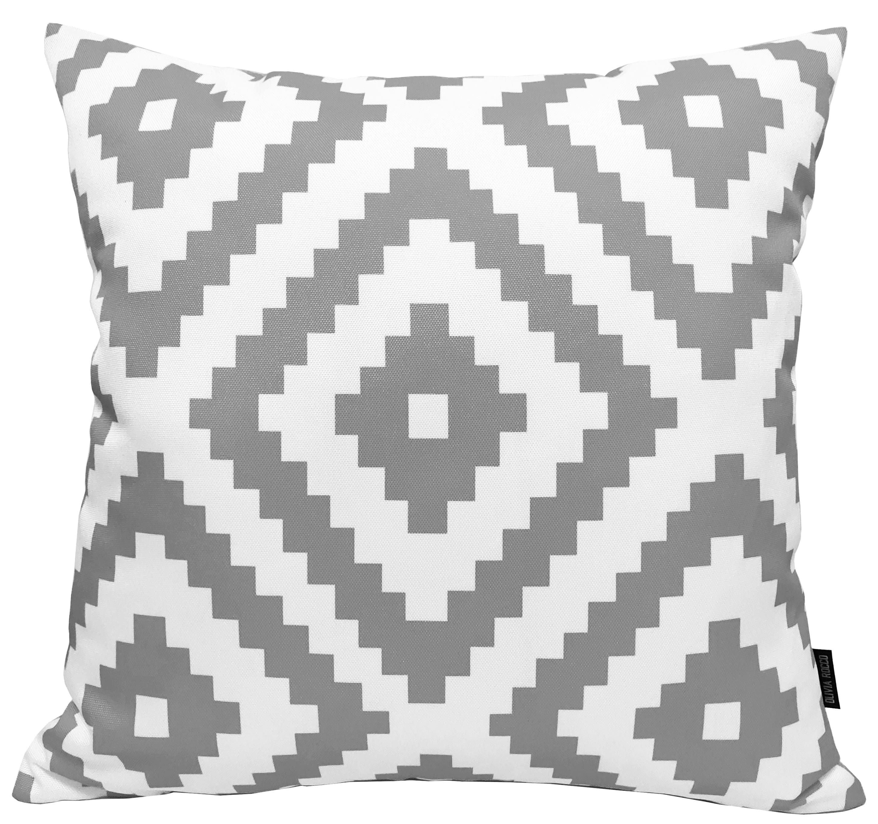 Olivia Rocco Nairobi Silver Water-Resistant Cushion Covers, 43 x 43 cm
