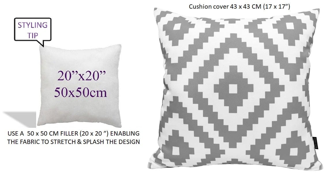 Olivia Rocco Nairobi Silver Water-Resistant Cushion Covers, 43 x 43 cm