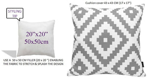 Olivia Rocco Nairobi Silver Water-Resistant Cushion Covers, 43 x 43 cm