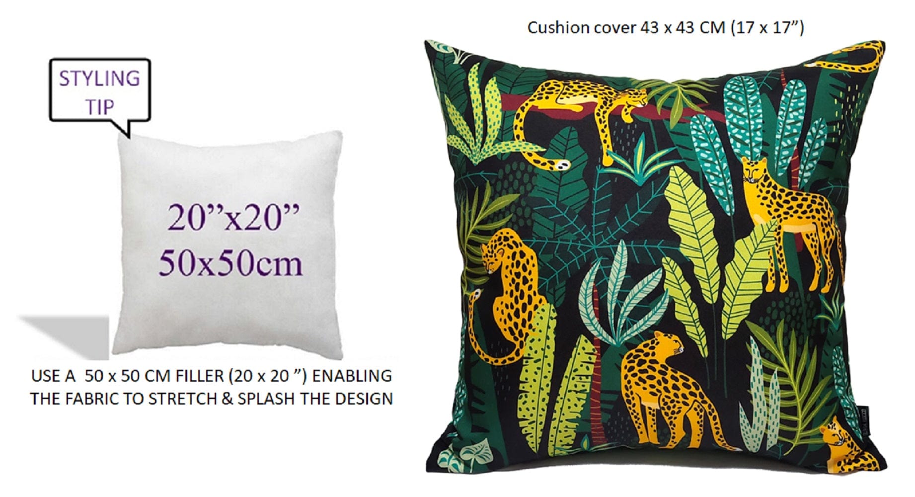 Olivia Rocco Safari Water-Resistant Cushion Covers, 43 x 43 cm