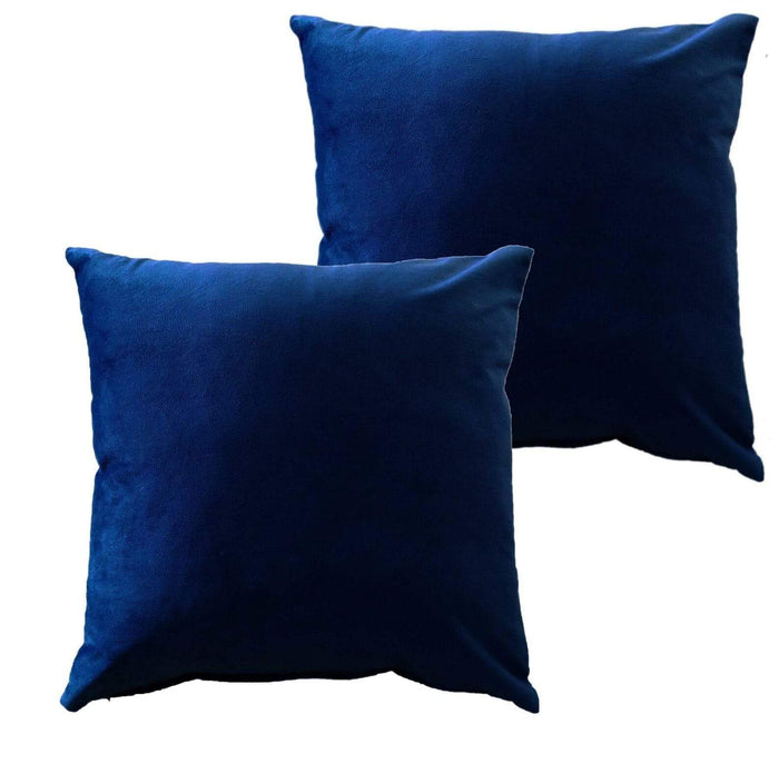 Olivia Rocco Matte Velvet Cushion Covers, Pack of 2, 43 x 43 cm, Navy
