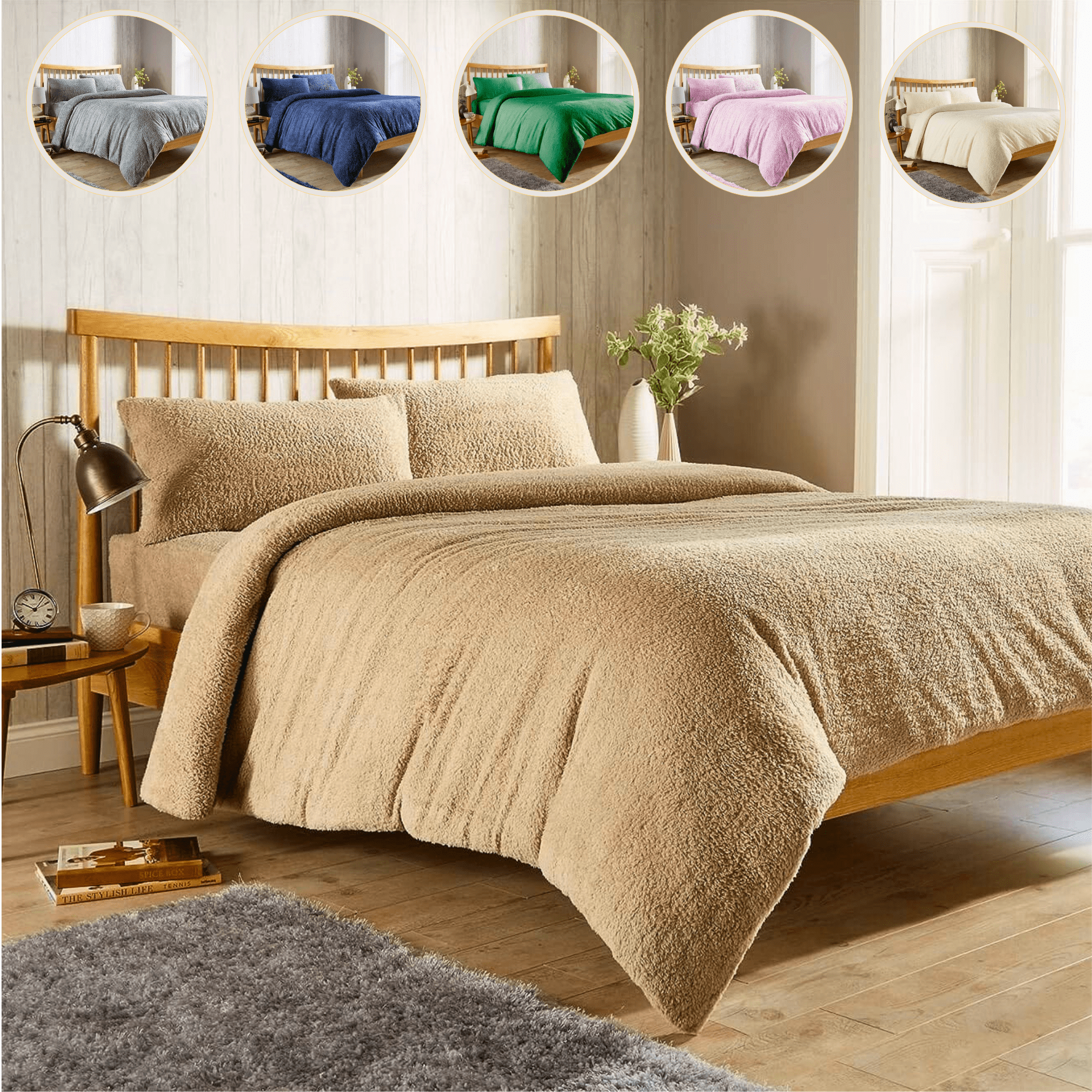 Olivia Rocco Teddy Fleece Duvet Cover Set, Single to Super King
