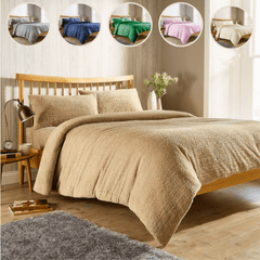 Olivia Rocco Teddy Fleece Duvet Cover Set, Single to Super King