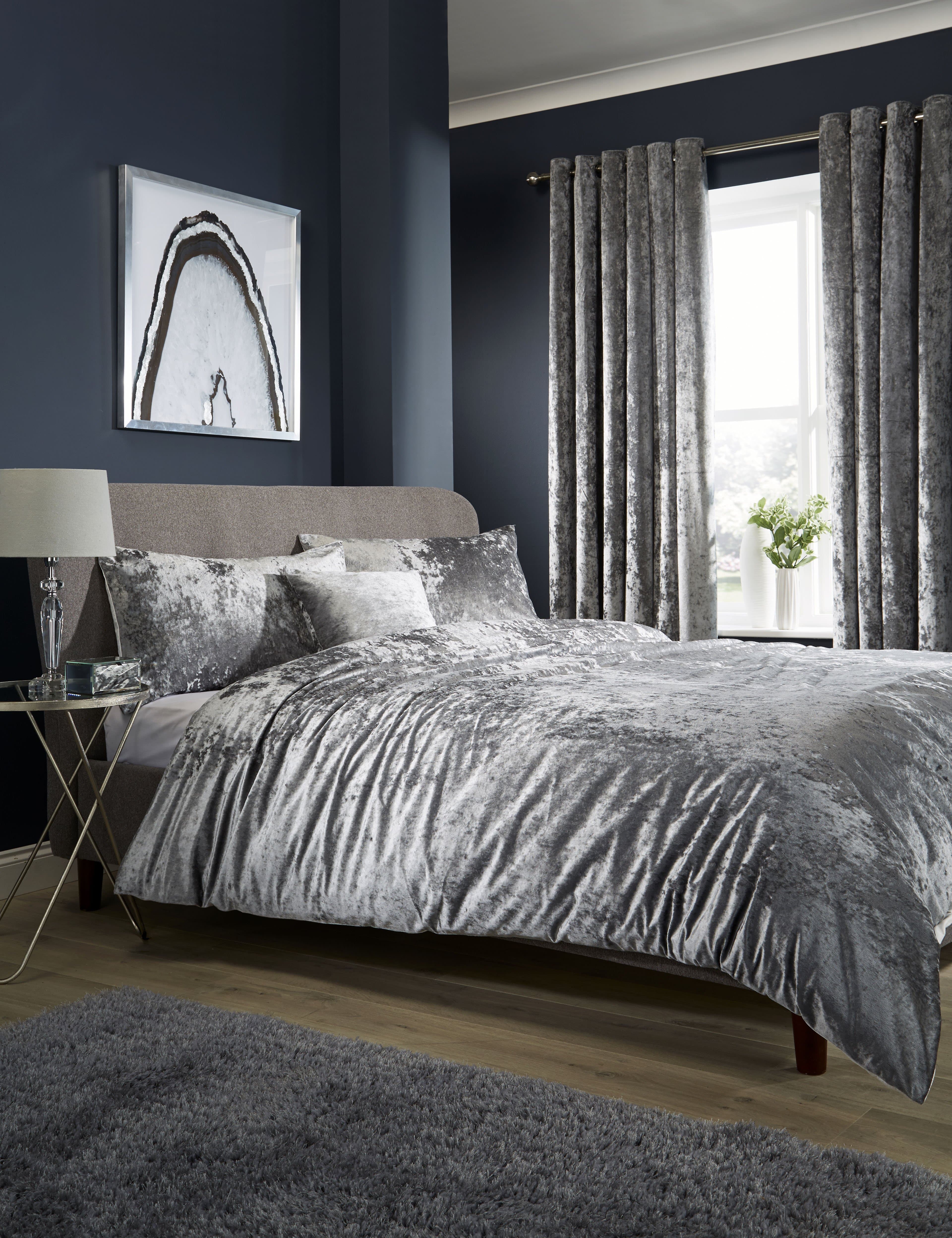 Olivia Rocco Crushed Velvet Duvet Cover Set, Double to Super King