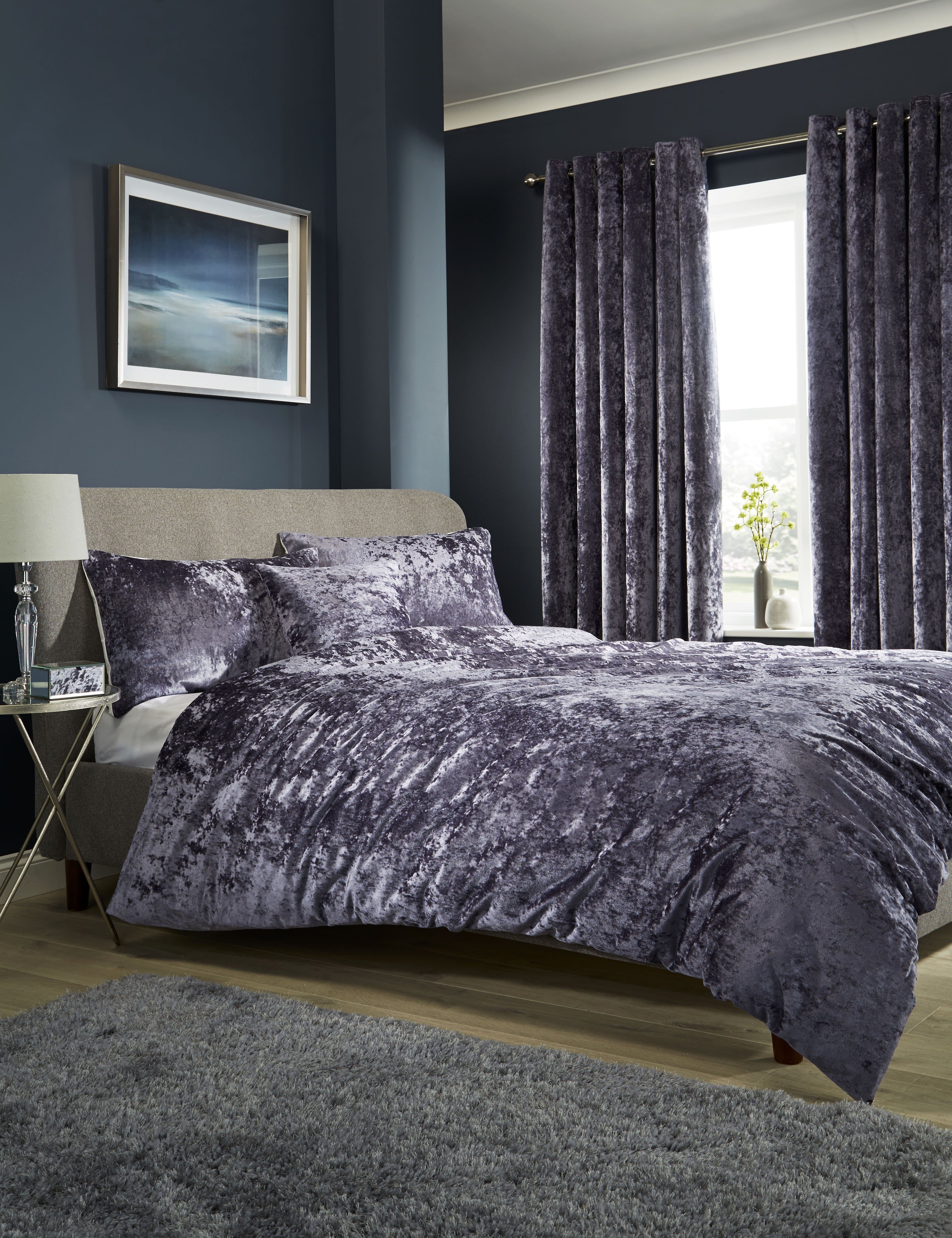 Olivia Rocco Crushed Velvet Duvet Cover Set, Double to Super King