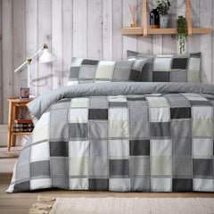 Olivia Rocco Glencoe Check Reversible Duvet Cover Set, Polycotton