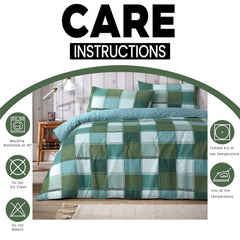 Olivia Rocco Glencoe Check Reversible Duvet Cover Set, Polycotton
