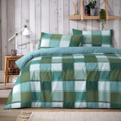 Olivia Rocco Glencoe Check Reversible Duvet Cover Set, Polycotton