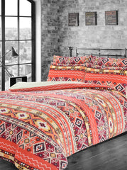 Olivia Rocco Aztec Print Teddy Fleece Duvet Set, Sherpa Reverse