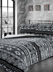 Olivia Rocco Aztec Print Teddy Fleece Duvet Set, Sherpa Reverse