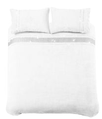 Olivia Rocco Paris Glitz Teddy Fleece Duvet Cover Set, Diamante Detail