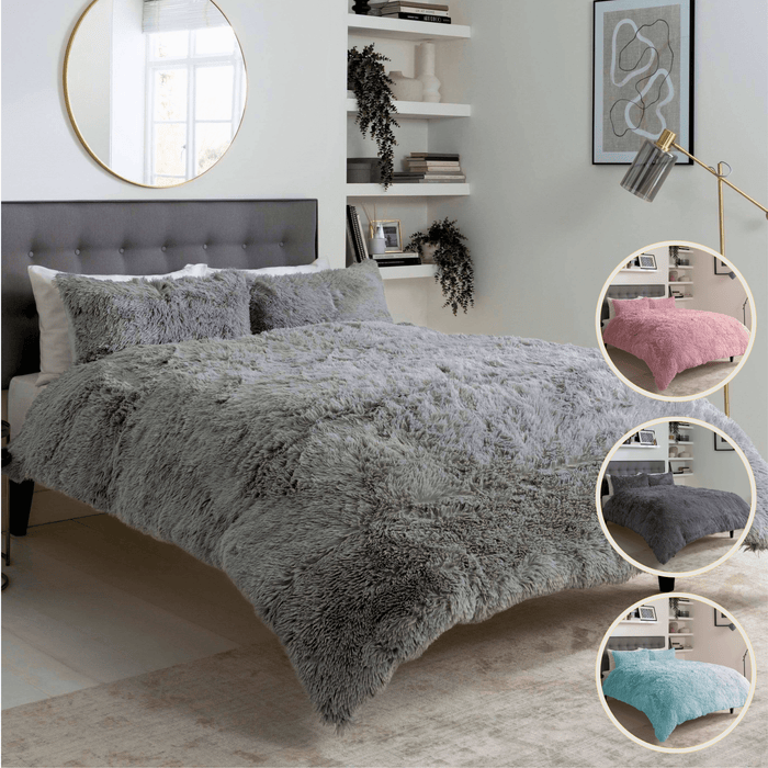 Olivia Rocco Snuggle and Cuddle Faux Fur Duvet Cover Set