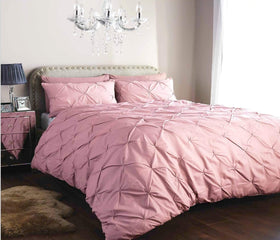Olivia Rocco Pintuck Duvet Cover Set, Cotton Rich, Five Colours