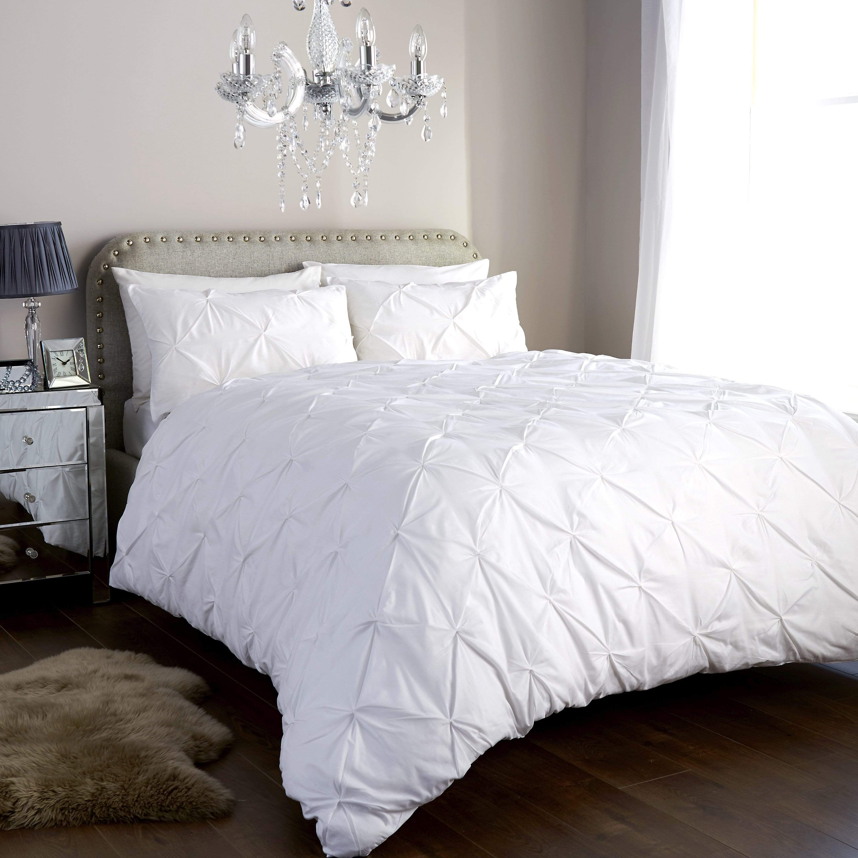 Olivia Rocco Pintuck Duvet Cover Set, Cotton Rich, Five Colours