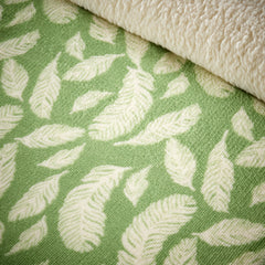 Olivia Rocco Floral Leaves Teddy Fleece Duvet Cover Set, Reversible