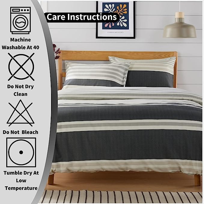 Olivia Rocco Miami Stripes Reversible Duvet Cover Set, Cotton Blend