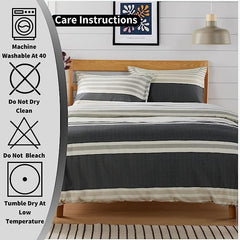 Olivia Rocco Miami Stripes Reversible Duvet Cover Set, Cotton Blend