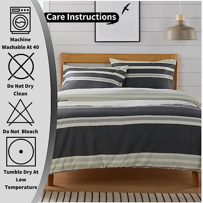 Olivia Rocco Miami Stripes Reversible Duvet Cover Set, Cotton Blend