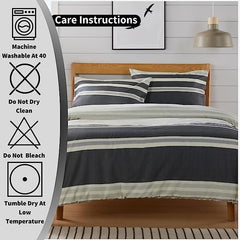Olivia Rocco Miami Stripes Reversible Duvet Cover Set, Cotton Blend