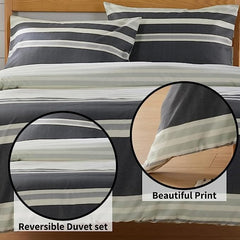 Olivia Rocco Miami Stripes Reversible Duvet Cover Set, Cotton Blend
