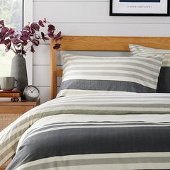 Olivia Rocco Miami Stripes Reversible Duvet Cover Set, Cotton Blend