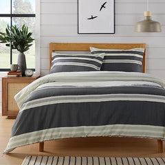 Olivia Rocco Miami Stripes Reversible Duvet Cover Set, Cotton Blend
