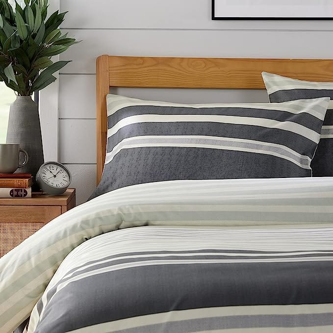 Olivia Rocco Miami Stripes Reversible Duvet Cover Set, Cotton Blend