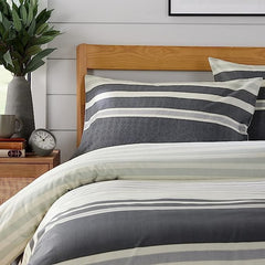 Olivia Rocco Miami Stripes Reversible Duvet Cover Set, Cotton Blend