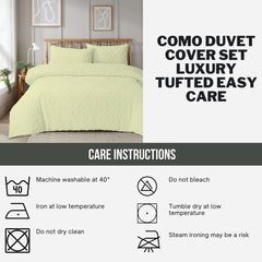 Olivia Rocco Como Tufted Duvet Cover Set, Grey, Natural or White