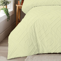 Olivia Rocco Como Tufted Duvet Cover Set, Grey, Natural or White