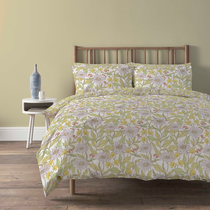 Olivia Rocco Elinor Lilac Floral Duvet Cover Set with Pillowcases, Lilac