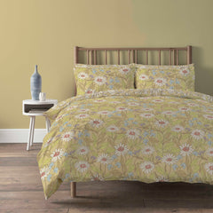 Olivia Rocco Elinor Ochre Floral Duvet Cover Set with Pillowcases
