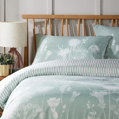 Olivia Rocco Meadow Sage Green Reversible Quilted Duvet Cover Set